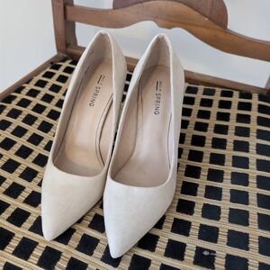 Call It Spring Beige Pointed-Toe Pumps